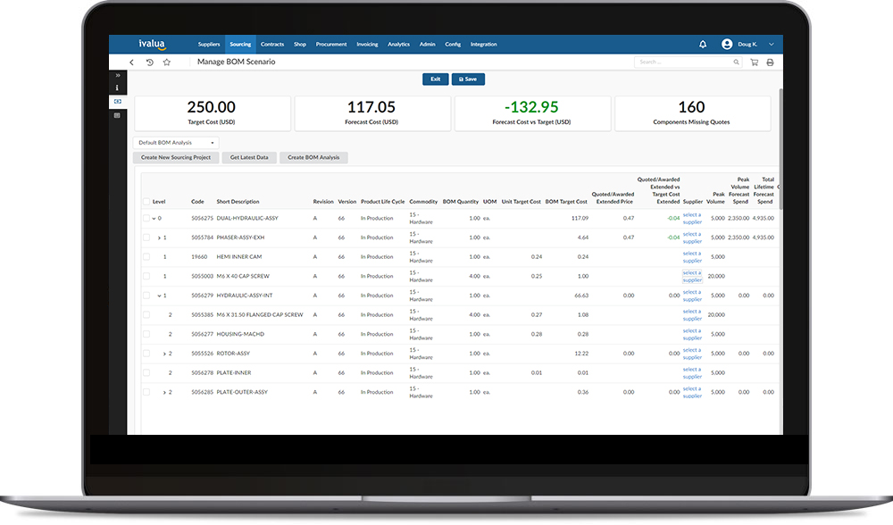 Bildschirmfoto – BOM Lifecycle Manager