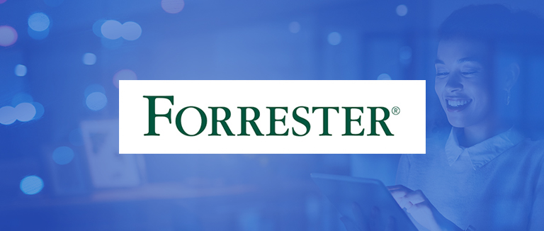 Forrester Logo overlay-ed on decorative background image